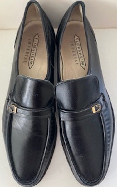 Vintage Florsheim Imperial Men's Black Leather Dress Shoes. Size
