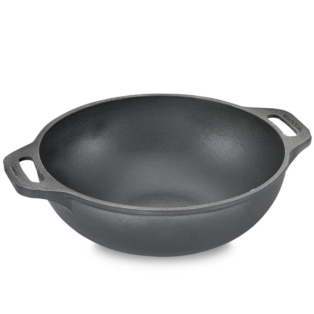 Prestige Cast Iron Kadai, 260 mm (Black)