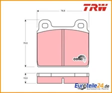 Brake pad set, disc brake Cotec TRW GDB100 for Opel VW