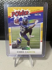 Chris Carson 2021 Panini Contenders Power Players Silver /99 #PP-CCA Seahawks