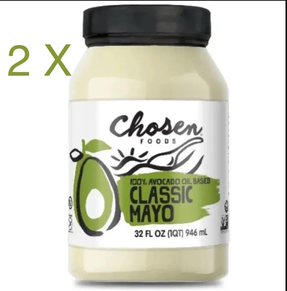 2 Chosen Foods Avocado Oil Mayo 32oz 100%Pure NO SEED OIL Whole Food Avocado Oil - Image 3 of 4