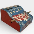 Vintage Wolverine State Capital Map Quiz Game Tin Litho Educational Toy USA