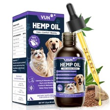 Hemp Oil for Dogs  Cats Anxiety  Drops with Omega 3-6-9,Hemp Oil Helps with...
