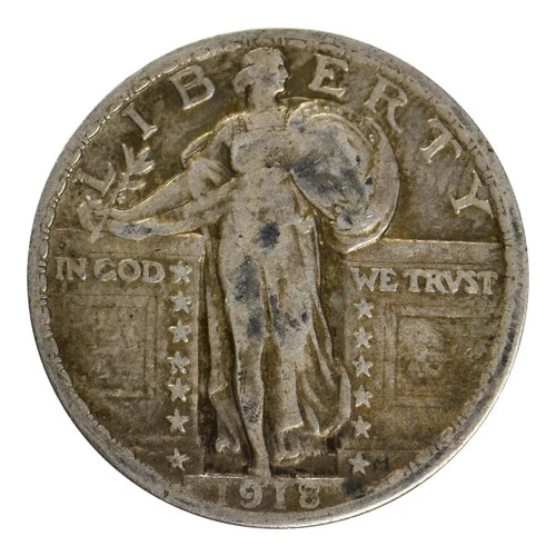 1918 Standing Liberty Quarter Fine Condition