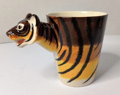 JACQUELINE 3D Animal Ceramic Porcelain Mug Cup TIGER