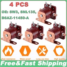 4 X Heavy Duty Solenoid Relay 12V Red Fits For Ford Starter Car Truck SW3 SNL135