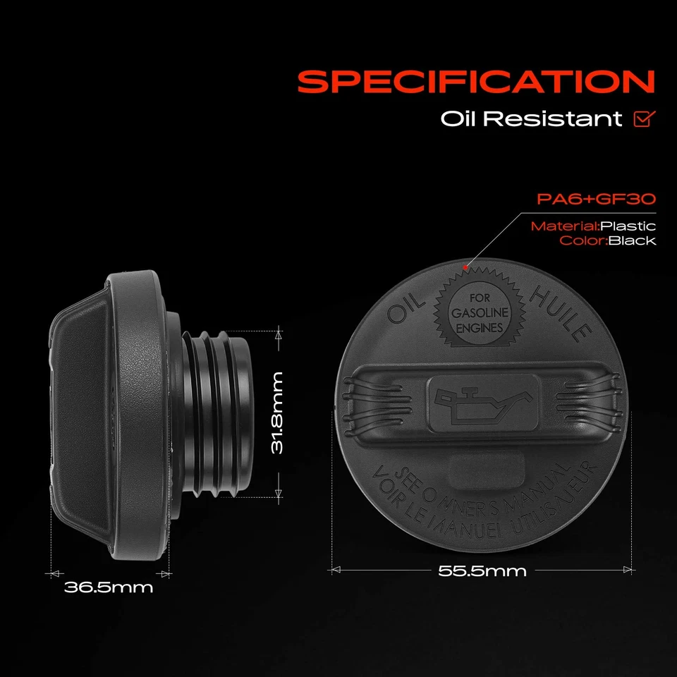 Tapa de llenado de aceite de motor para Honda CR-V 2002-2011 Civic 2006-2011 Accord 2008-2013 Foto 3 de 4