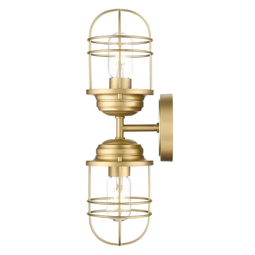 Seaport 16 1/2" High Champagne Bronze 2-Light Wall Sconce - Picture 4 of 7