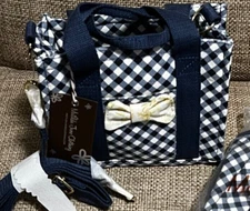 NEW Matilda Jane PURSE BAG BLUE WHITE CHECK CHILD KIDS BOUTQUE BAG DESIGNER