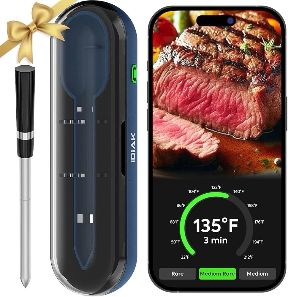 Meat Thermometer Digital Wireless - Remote Instant Temperature Read, Four-Clover