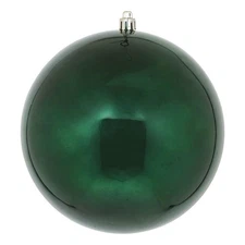 Vickerman 3" Plastic Ball Ornaments in Candy Midnight Green (Set of 12)