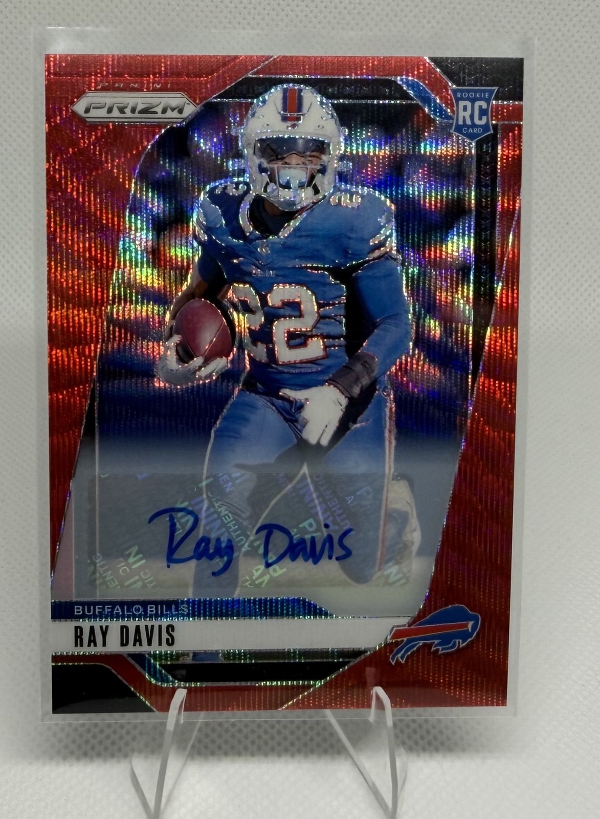 2024 Panini Prizm NFL Rookie Auto Ray Davis Red Wave /149