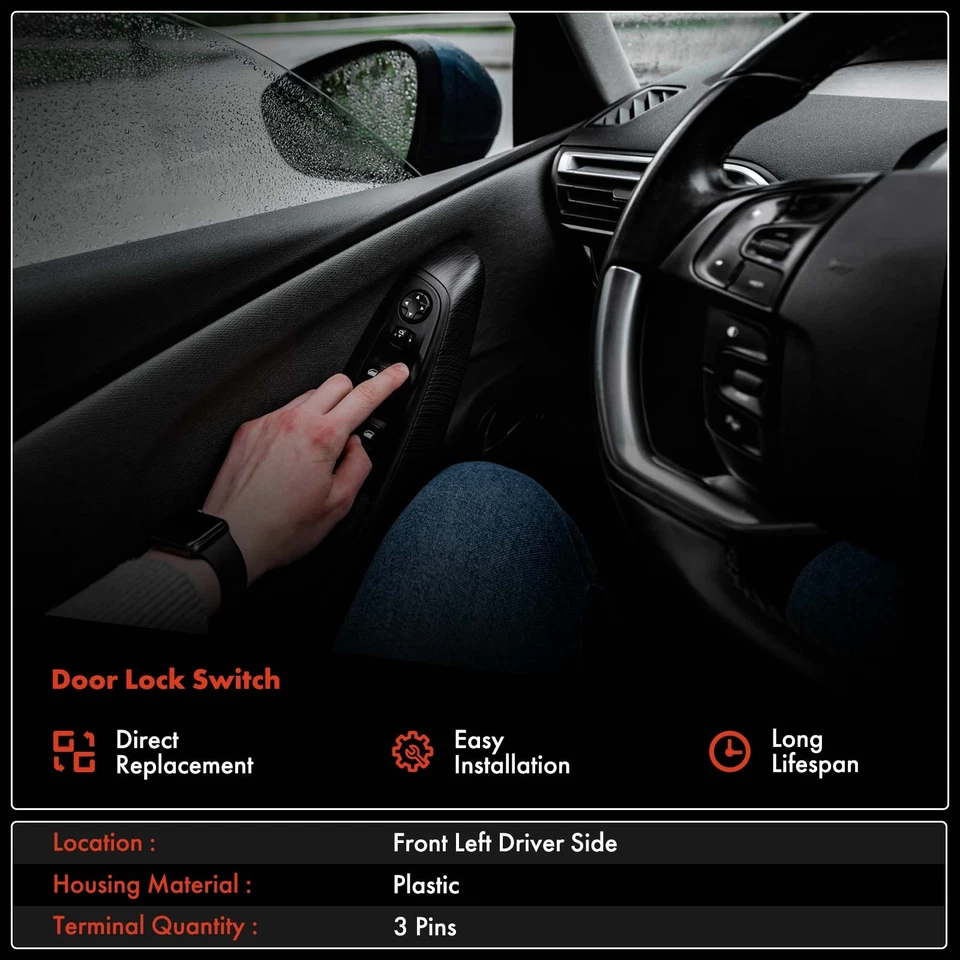 Front Left LH Door Lock Switch for Mercedes-Benz A217 W222 Maybach S550 S-Class - Image 2 of 4