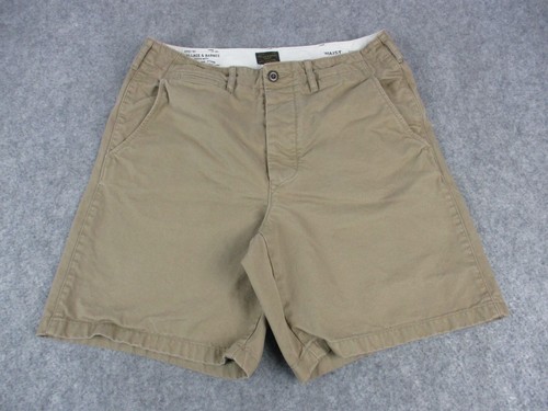 Wallace & Barnes Shorts Mens 30 Brown J Crew Flat Front Chino Pockets 7"