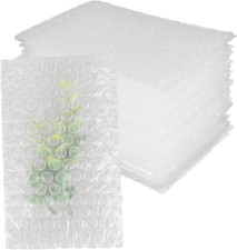 50Pcs Bubble Out Bags, 4 X 6Inches Bubble Out Pouch Small Bag, Double Walled Bub
