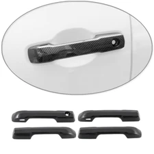 Carbon Fiber Style Door Handle Cover Trim Decors Fit For Toyota Tundra 2022-2025