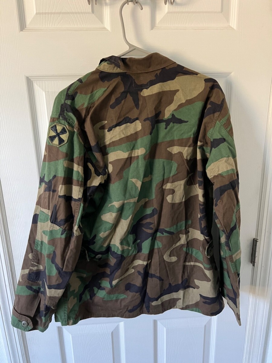 Military Jacket US ARMY Woodland Camo Combat Field Shirt
