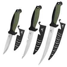 MOSSY OAK 3-Piece Fishing Fillet Knife Set Bait Knife for Filleting and Boning