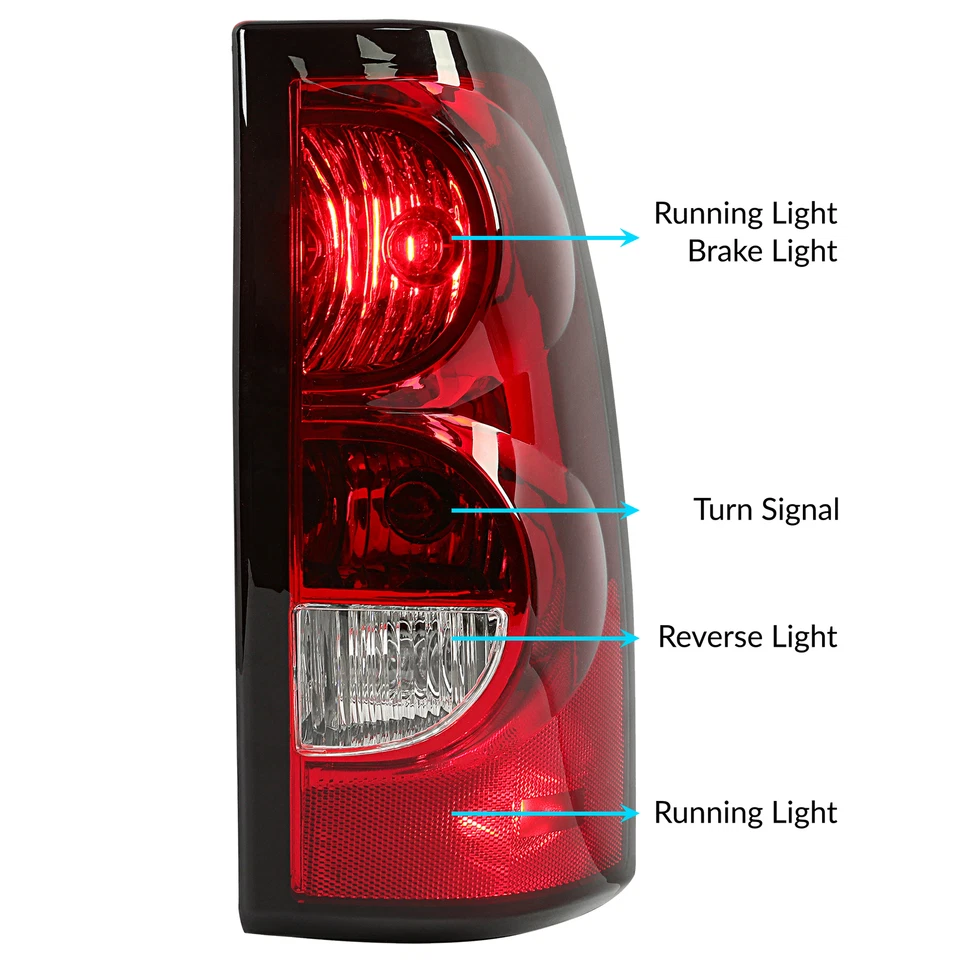 DOT 尾灯右侧适用于 2003 - 2006 雪佛兰雪佛兰索罗德 1500 2500 右握 — 第 4/4 张图片
