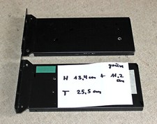 Rackwinkel 19“ Zoll drei Höheneinheiten 3HE (13,2 cm) Schwarz black Blech gut