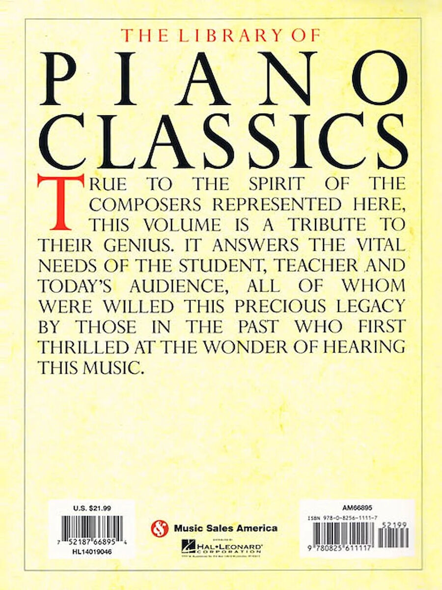 Amsco Publications 752187668954 The Library of Piano Amsco Publications 752187668954 The Library of Piano