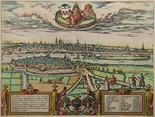 Maastricht - Traictum ad Mosam urbs... - Braun und Hogenberg - Original von 1580
