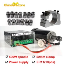 Chinacnczone 500W Spindle Motor Kit ER11 13Pcs Spindle Clamp FOR MINI CNC DIY