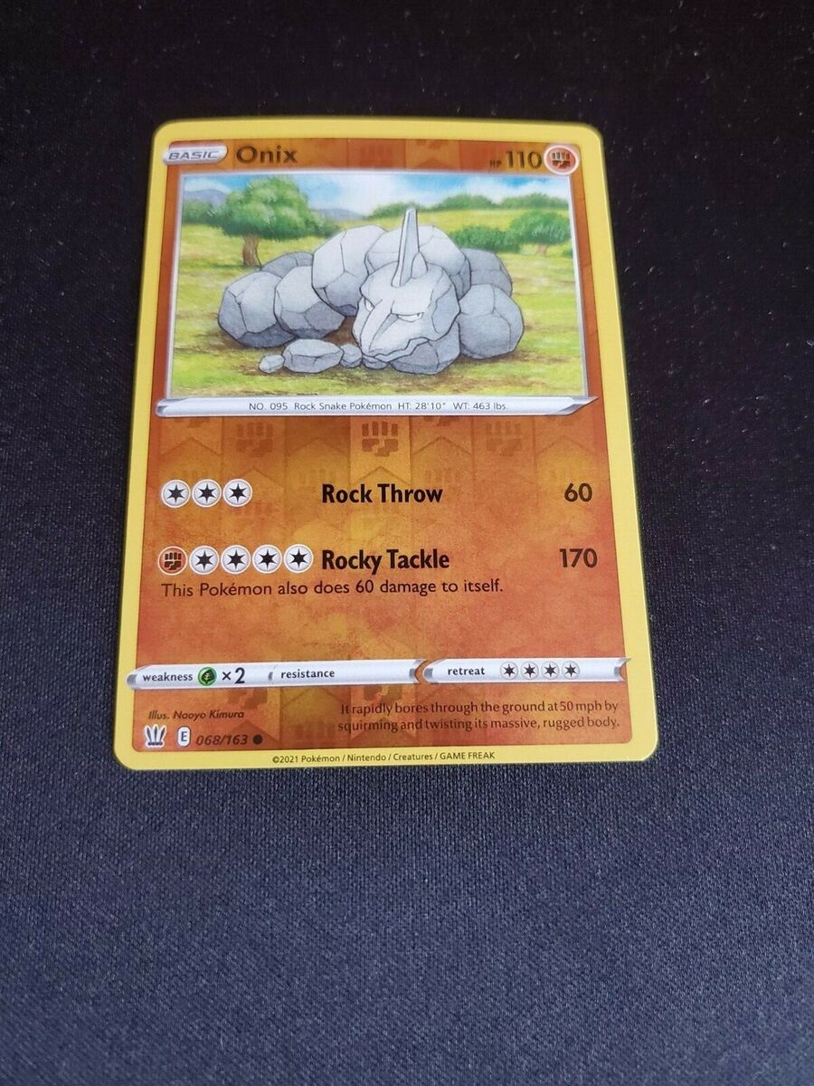 4x Onix - 068/163 - Common - Reverse Holo NM-Mint Pokemon SWSH05 - Battle  Styles