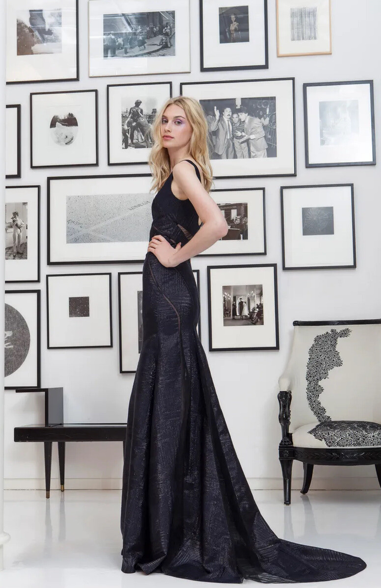 Lela Rose Navy Gown Size 2 From Resort 2015 Collection $3,000