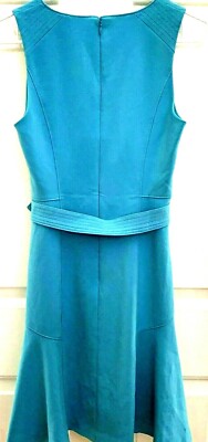 BLUE OASIS AQUA FIT FLARE BELTED DRESS Sz 6 NEW White House Black Market  | eBay