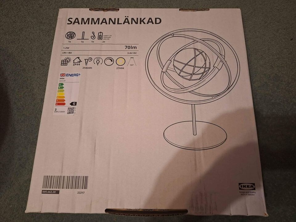 IKEA SAMMANLÄNKAD LED SolarPowered Table Lamp BNIB RRP £80 eBay