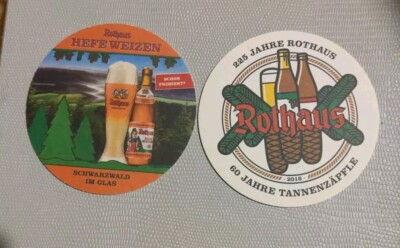 2 Schöne Bierdeckel - Rothaus Brauerei, Schwarzwald - NEU   U4