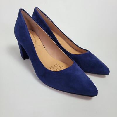 Corso Como Women Ryanna Blue Water Repellent Suede Pumps Paded Leather Insole 10