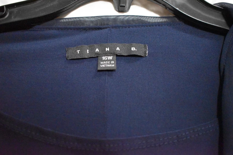 Tiana B. Коктейльное платье размер 16 Вт темно-синий прилагается куртка наложение официальный свадьбы - Изображение 3 из 4