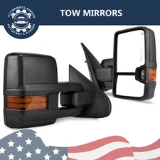 Power Fold Heated Mirrors for 2014-2018 Chevy Silverado 1500 15-18 2500HD 3500HD