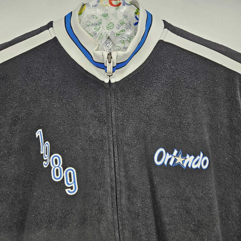 Orlando Magic Jacket Mens 2XL Hardwood Classic Reebok Throwback NBA Black VTG - Image 3 of 4