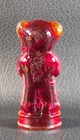 Boyd's Crystal Art Glass ANDY THE BEAR #13 CHERRY RED 9-14-01 Glows NOS — photo 4