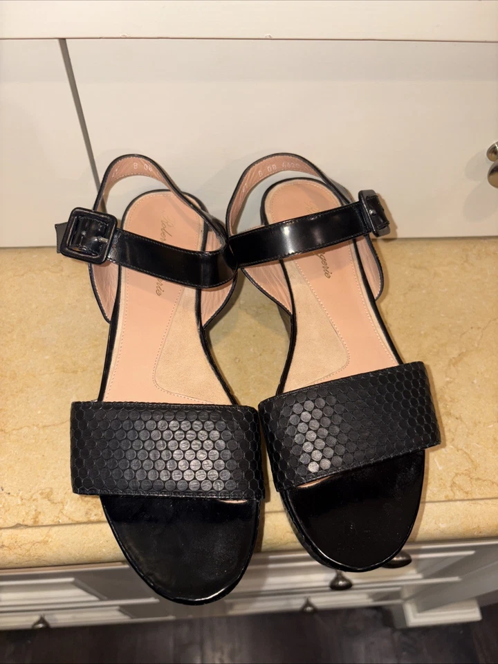 Sandalias de plataforma de cuña de cuero negras G2U Robert Clergerie para mujer talla 41 usadas en excelente estado Foto 2 de 4