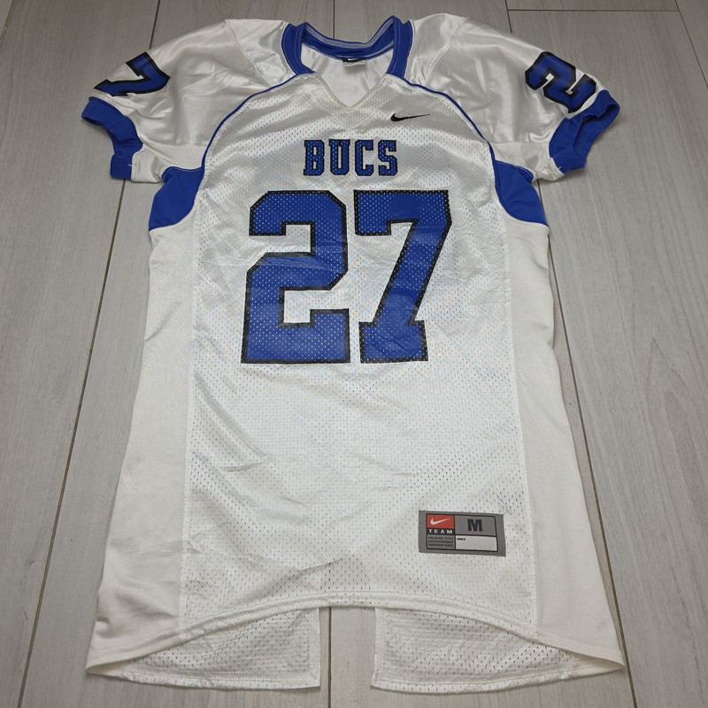 Nike Bucs #27 Men's M Regular Short Sleeve Polyester Football Jersey White/Blue