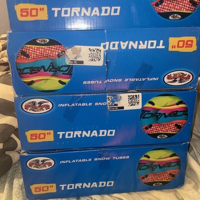 Tornado inflatable snow tube 50'' heavy duty handles flexible flyer set of 4 