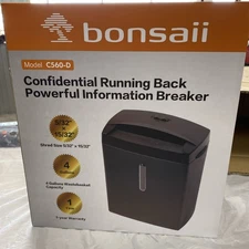 Bonsaii 6-Sheet Micro-Cut Paper Document Shredder New Fast High Quality Shred Y