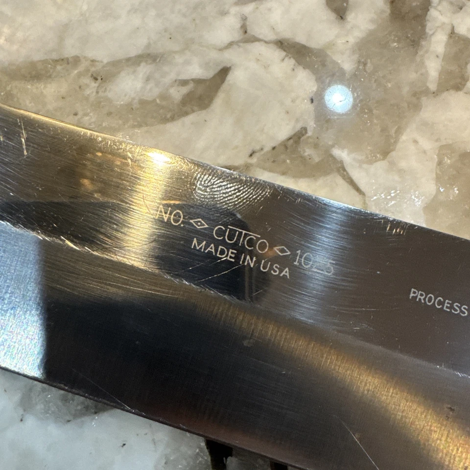 Винтажный CUTCO коричневый мрамор ручки шеф-повара кухонный нож No Лезвие 1025 США 9 дюймов - Изображение 2 из 4