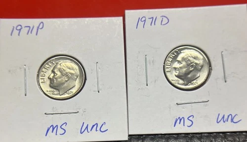 1971 Roosevelt Dimes P&D BU