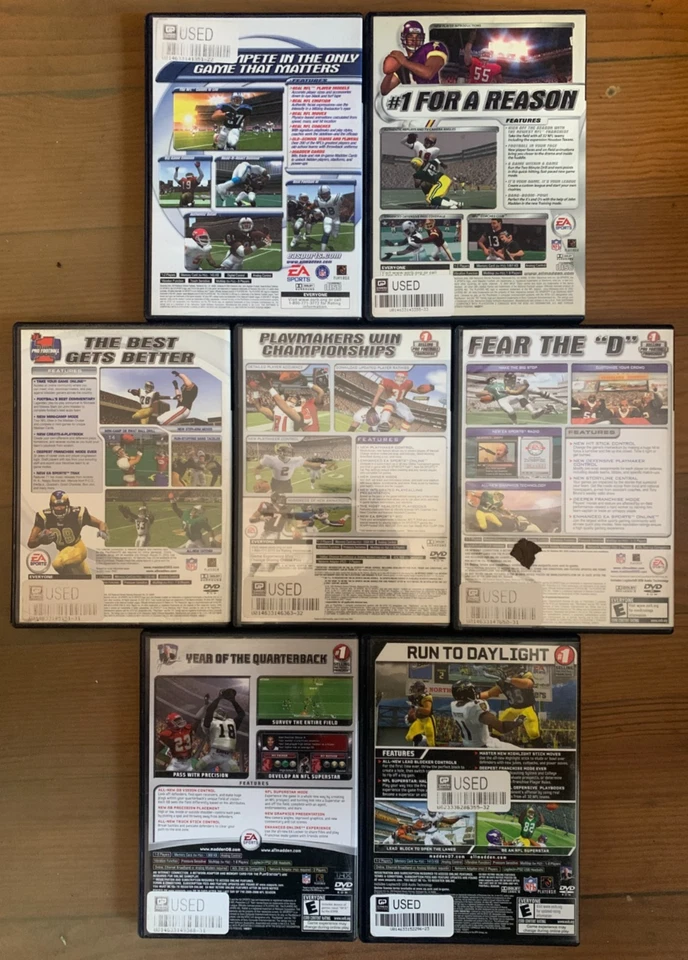 Juegos Madden PS2 - Lote de 7 - Play Station 2 2001, 02, 03, 04, 05, 06, 07 PROBADOS Foto 2 de 4