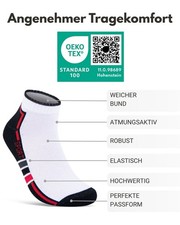 Sneaker Socken Quarter Sportsocken mit Frotteesohle Herren Damen Baumwolle
