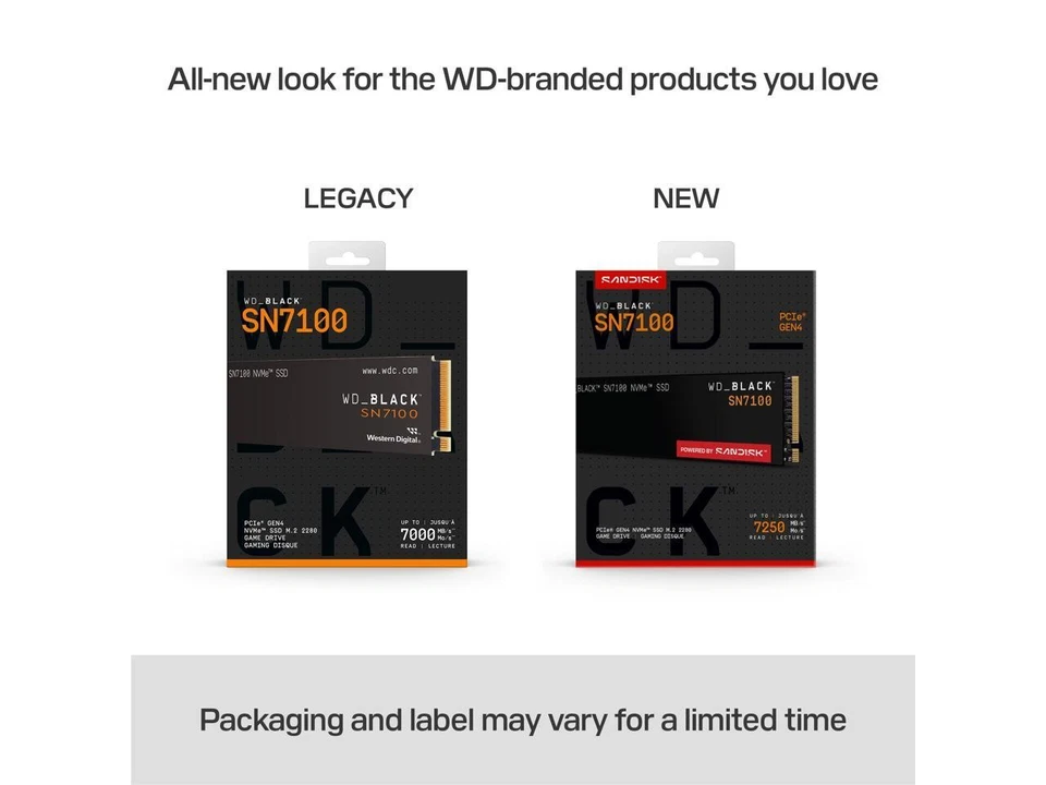 WD_BLACK SN7100 M.2 2280 4TB PCI-Express 4.0 x4 TLC 3D NAND Internal Solid State - Image 2 of 4