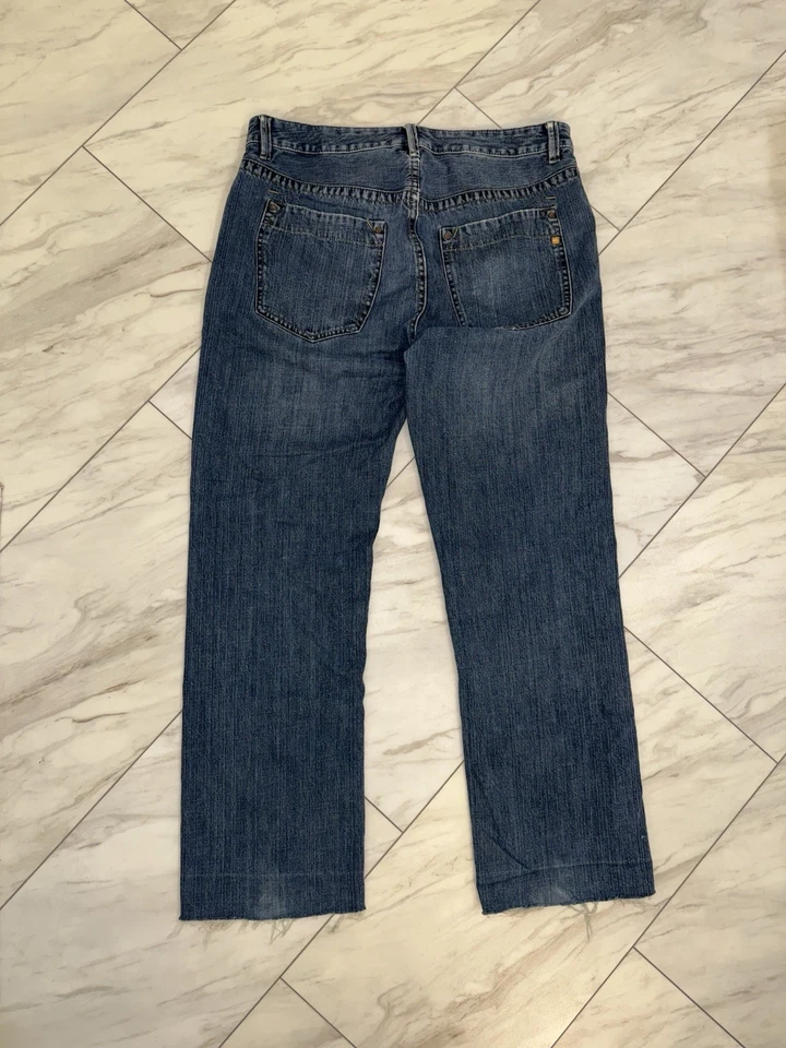 Vintage 2000s Quiksilver Bootcut Jean Size 36x28 Regular Fit Blue Y2K Surf Skate - Image 4 of 4