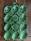 Vintage Green Deviled Egg Tray.  Japan