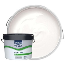 10L Pure White Silk Emulsion Paint – Washable Interior Walls & Ceilings Finish 2.98 per litre