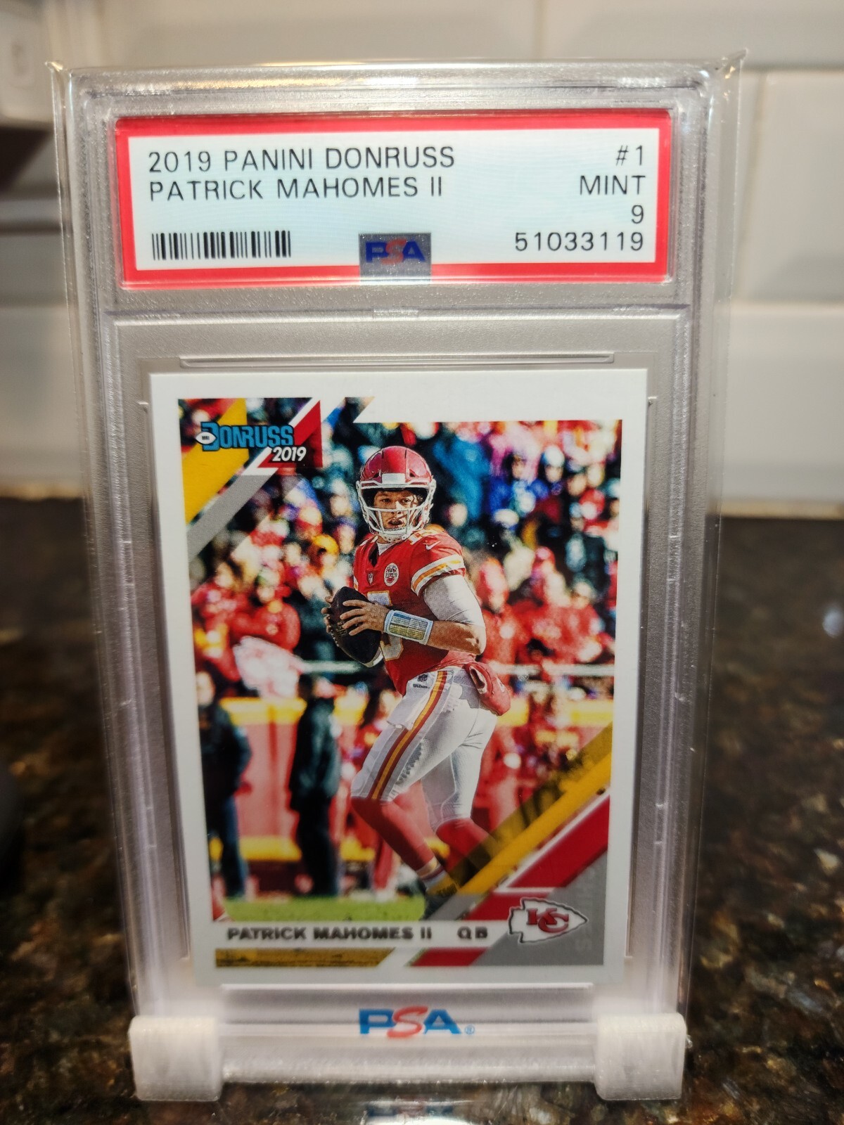 2019 Panini Donruss Optic #1 PATRICK MAHOMES II CHIEFS NFL PSA 9 MINT